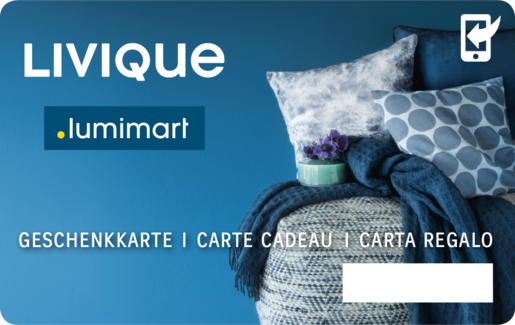 Geschenkkarte Livique/Lumimart